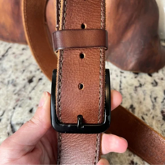 Men's Haggar Leather Belt - Picture 8 of 8